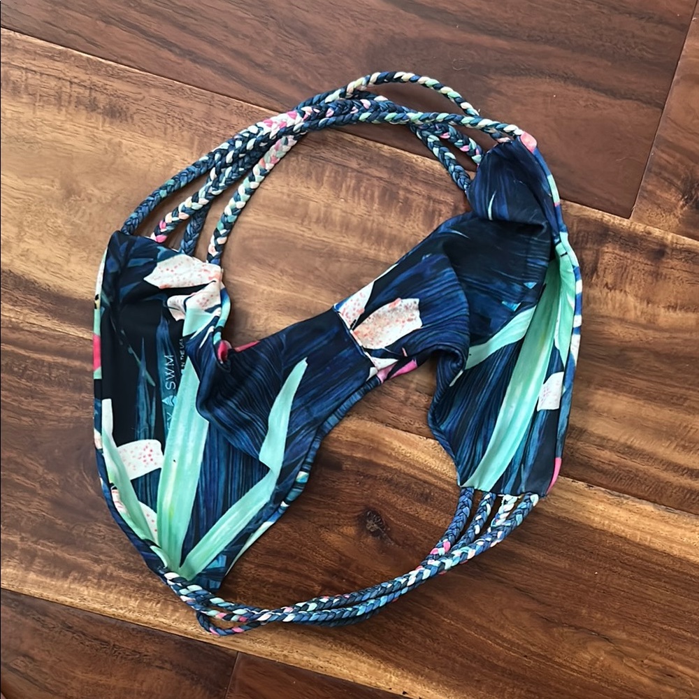 Stone Fox Swim Blue and Pink Braided Bikini XS - Picture 4 of 4